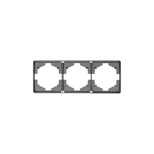 Рамка 3-м ROUND MIELE титан Kranz KR-78-0753-2