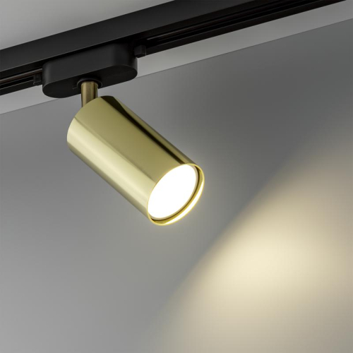 Светильник трековый ARTLINE поворотный 55х55х100мм GU10 230В алюм. 4кв.м зол. Ritter 59878 1 фото 3