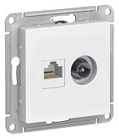 Розетка компьютерная + телевизионная 2-м СП AtlasDesign RJ45 кат.5E + TV механизм лотос SE ATN001389