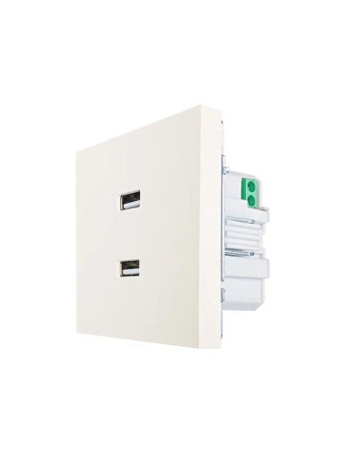 Розетка 2-мест. USB разъем СП ZIMA IP20 слон. кость LEZARD 704-9088-192 фото 3 Розетка 2-мест. USB разъем СП ZIMA IP20 слон. кость LEZARD 704-9088-192 фото 3