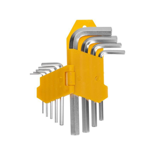 Набор ключей имбусовых HEX 1.5-10мм CrV 9шт Kranz KR-12-5215 фото 3