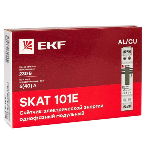 Счетчик SKAT 101E/1-5(40) SDM 1ф 5-40А модульный без поверки EKF 10106M фото 3