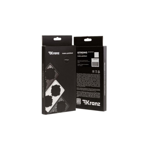 Рамка 2-м STRONG MIELE антрацит Kranz KR-78-0752-5 фото 2