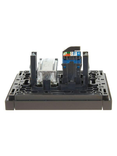 Розетка 2-м TV+RJ45 кат.6 FORTE&PIANO FP337 сер. IEK FP-AK20-2-K03 фото 3
