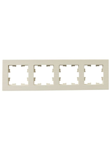 Рамка 4-м BRITE РУ-4-Бр беж. рифленый IEK BR-M42-51-K10 фото 2 Рамка 4-м BRITE РУ-4-Бр беж. рифленый IEK BR-M42-51-K10 фото 2
