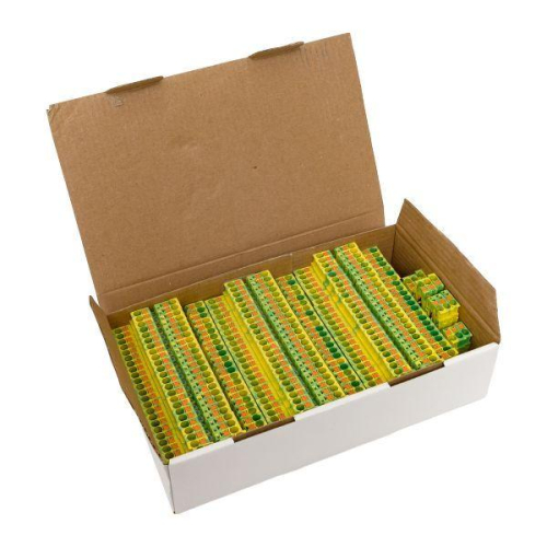 Колодка клеммная пружинная двухуровневая 2.5 Push-in земля EKF PIT-2.5-double-pe фото 2