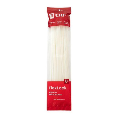 Хомут P6.6 4.8х400 FlexLock стандартный бел. (уп.100шт) PROxima EKF plc-fl-ctsw-4.8x400 фото 5