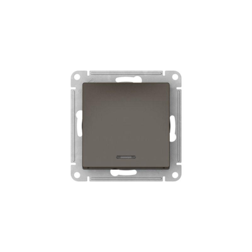 Переключатель 1-кл. AtlasDesign (сх. 6а) 10AX с подсветкой быстрозажим. клем. механизм мокко SE ATN000663S фото 4