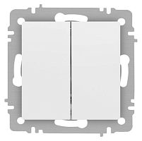 Выключатель Accent 6-104-01М двойн. 10А-250В IP20 СУ AL/CU бел. матов. Intro Б0063456