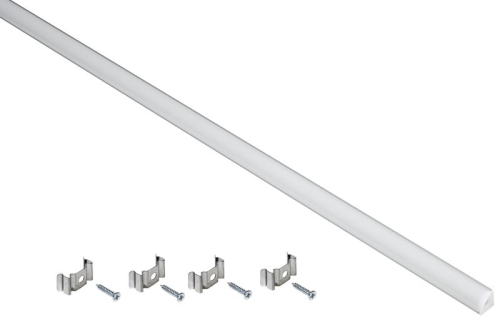 Профиль накладной угловой для светодиод. ленты 1616 L2000 комплект аксессуаров опал алюм. IEK LSADD1616-SET1-2-N3-1-12