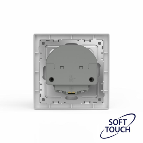 Розетка 1-м СП Pixel IP20 с заземл. с 2-мя заряд. устр. USB тип A+C механизм айс TOKOV ELECTRIC TKE-PX-R1U2AC-C34 фото 3