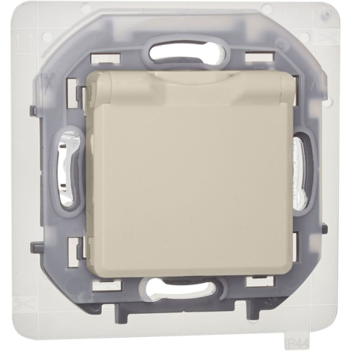 Розетка 1-м СП Inspiria 16А IP44 250В 2P+E защ. шторки с крышкой немецк. стандарт механизм сл. кость IEK 673741 фото 6