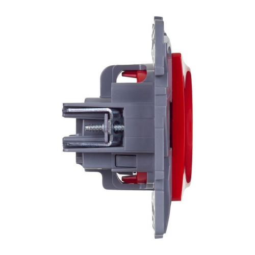 Розетка 1-м СП Etika 16А 250В 2P+E защ. шторки красн. IEK 672722 фото 3