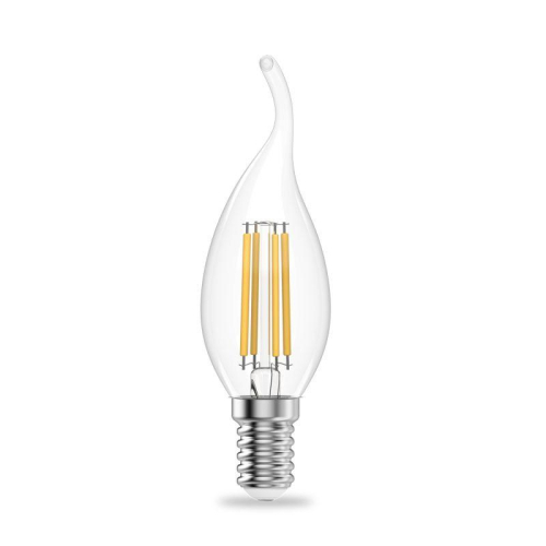 Лампа светодиодная филаментная Filament Elementary 12Вт свеча на ветру 4100К Е14 750лм GAUSS 42122 фото 6