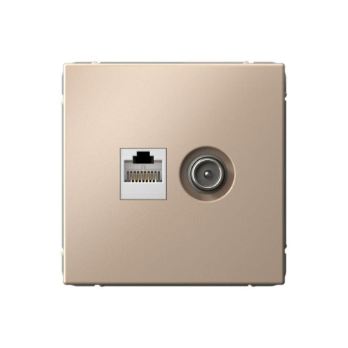 Розетка компьютерная + телевизионная 2-м ArtGallery RJ45 + TV кат.5E песочн. SE GAL001289 Розетка компьютерная + телевизионная 2-м ArtGallery RJ45 + TV кат.5E песочн. SE GAL001289