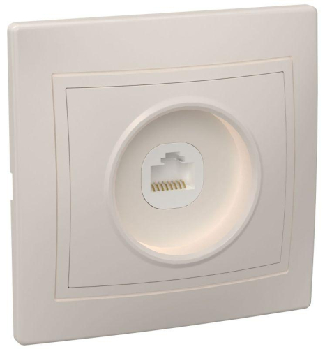 Розетка компьютерная 1-м СП Кварта РК10-ККм IP20 крем. GENERICA EKK10-K33-DM Розетка компьютерная 1-м СП Кварта РК10-ККм IP20 крем. GENERICA EKK10-K33-DM