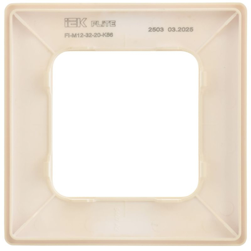 Рамка 1-м СП FLITE РУ-1-К-ФлСл сливочный IEK FI-M12-32-20-K86 фото 4