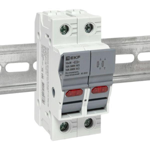 Предохранитель-разъединитель DF 10х38 2п (тип ПВЦ) EKF df102-e фото 6 Предохранитель-разъединитель DF 10х38 2п (тип ПВЦ) EKF df102-e фото 6
