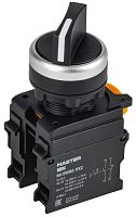 Переключатель 2 полож. 1НО+1НЗ черн. MASTER IEK MI-SW60-11X2-3-24-2-K02