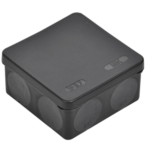 Коробка распаячная ОП КМ42455 100х100х50мм IP67 8 вводов черн. IEK UKO21-100-100-050-K02-66 фото 2 Коробка распаячная ОП КМ42455 100х100х50мм IP67 8 вводов черн. IEK UKO21-100-100-050-K02-66 фото 2