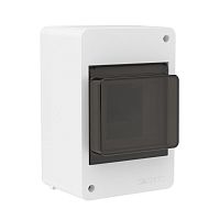 Щиток настенный 4мод. с тонированной дверцей бел. DKC F04W0WD