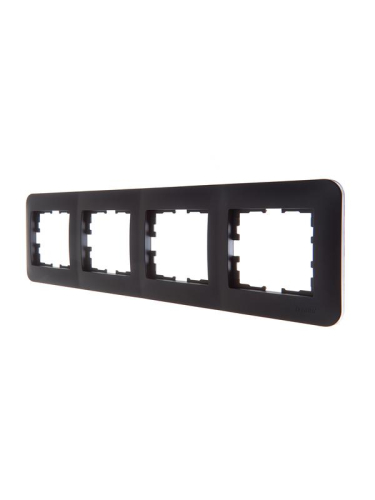 Рамка 4-м ASTI горизонт. черн. бархат LEZARD 7081-4200-149 фото 3