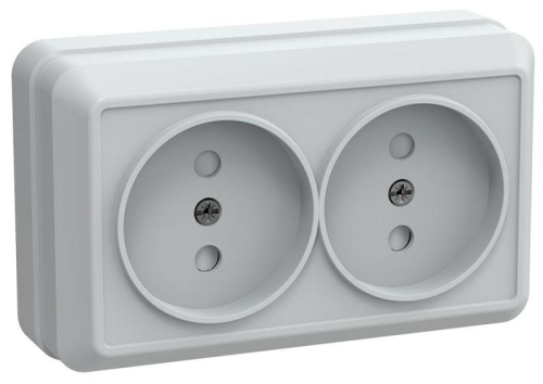 Розетка 2-м ОП Октава РСш22-2-ОБ 10А IP20 без заземл. защ. шторки бел. GENERICA ERO23-K01-10-DC Розетка 2-м ОП Октава РСш22-2-ОБ 10А IP20 без заземл. защ. шторки бел. GENERICA ERO23-K01-10-DC