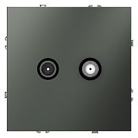Розетка телевизионная оконечная TV + SAT 2-м СП S70 механизм титан Voltum VLS060406
