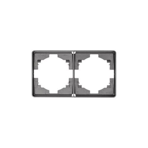 Рамка 2-м ROUND MIELE титан Kranz KR-78-0752-2