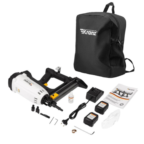 Пистолет монтажный газовый гвоздезабивной GN95 95Дж длина гвоздей 15-40мм d2.7-3мм KRANZ KR-16-1650 фото 6