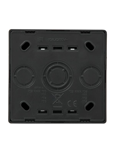 Выключатель 2-кл. ОП LETO с индикацией черн. бархат LEZARD 752-4200-112 фото 3