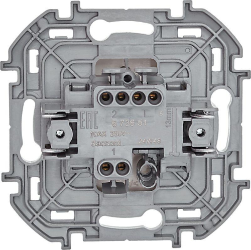 Переключатель 1-кл. Inspiria 10А IP20 250В 10AX механизм сл. кость IEK 673651 фото 4
