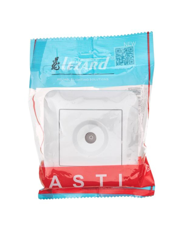 Розетка телевизионная проходная TV СП ASTI IP20 в сборе бел. LEZARD 7081-0202-129 фото 4