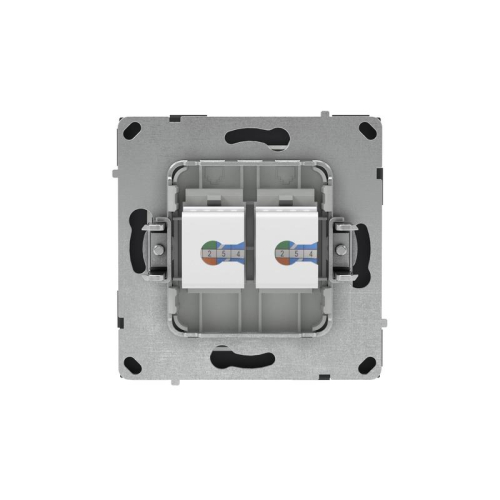 Розетка компьютерная 2-м KANT RJ45 кат.5E без шторки черн. уголь DKC 7012664 фото 3 Розетка компьютерная 2-м KANT RJ45 кат.5E без шторки черн. уголь DKC 7012664 фото 3