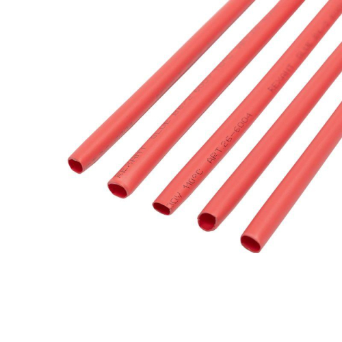 Трубка термоусадочная двустенная клеевая 6/2 (3:1) 1м красн. Rexant 26-6004 фото 4