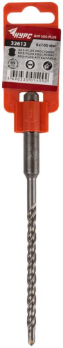 Бур по бетону SDS PLUS 6х160мм двойная резьба КУРС 32613 фото 2