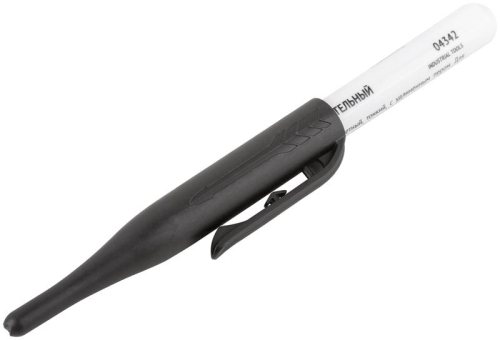 Маркер строительный перманентный тонкий удлиненное перо черн. FIT 04342 фото 3