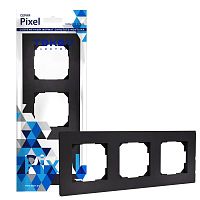 Рамка 3-м Pixel универс. карбон TOKOV ELECTRIC TKE-PX-RM3-C14