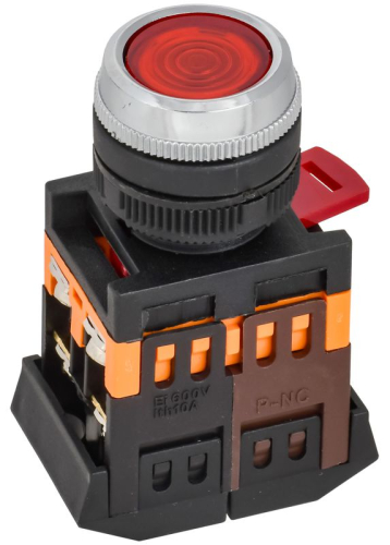 Кнопка ABLFS-22 d22мм 1НО+1НЗ 240В неон красн. GENERICA BBT30-ABLFS-K04 Кнопка ABLFS-22 d22мм 1НО+1НЗ 240В неон красн. GENERICA BBT30-ABLFS-K04