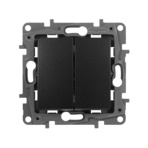 Выключатель 2-кл. СП Etika 10А IP20 250В 10AX авт. зажимы механизм антрацит IEK 672602 фото 5