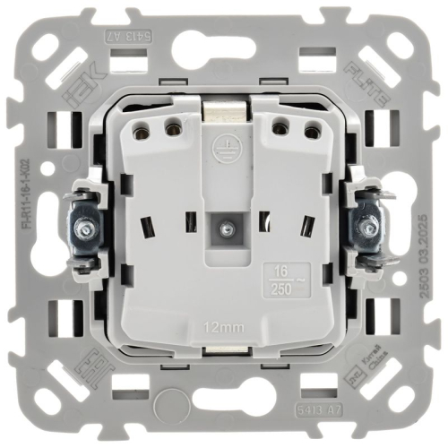 Розетка СП FLITE РС11-1-ФлЧ 16А с заземл. без защ. шторок безвинтовое крепление механизм черн. IEK FI-R11-16-1-K02 фото 3 Розетка СП FLITE РС11-1-ФлЧ 16А с заземл. без защ. шторок безвинтовое крепление механизм черн. IEK FI-R11-16-1-K02 фото 3