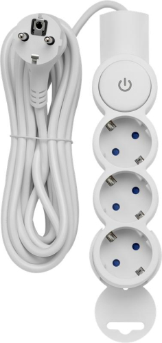 Удлинитель 3х5м с заземл. 3Gх0.75 с выкл. защ. шторки REV 32009 0 фото 3