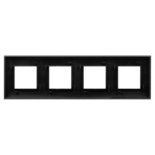 Рамка 4-м 8мод. Avanti "Черный матовый" DKC 4412908 фото 3