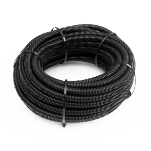 Труба гофрированная ПА dвн 9.8мм dнар 13.2мм безгалоген. (HF) стойкая к УФ разрезная черн. (уп.25м) Промрукав PR02.0315 фото 2