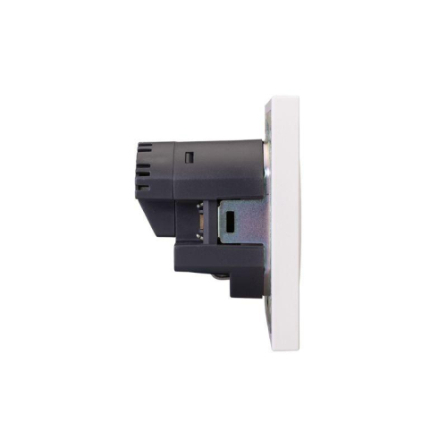 Розетка 1-м СП STRONG MIELE 16А с заземл. защ. шторки с USB A+C быстрой зарядки 5В/3А жемчуж. Kranz KR-78-0704-4 фото 4
