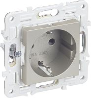 Розетка SKANDY 16А с заземл. защ. шторки SK-R04Sh шампань IEK SK-R14-16-K37