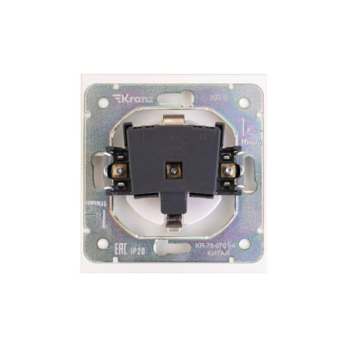 Розетка 1-м СП STRONG MIELE 16А с заземл. защ. шторки жемчуж. Kranz KR-78-0701-4 фото 3