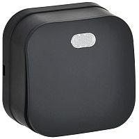 Выключатель 1-кл. ОП GLORY ВС20-1-1-ХЧм 10А с индикацией черн. матов. IEK EVH11-K02M-10