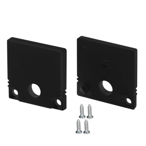 Заглушка SL-SLIM20-H20 BLACK с отверстием пластик (комплект) Arlight 047637 Заглушка SL-SLIM20-H20 BLACK с отверстием пластик (комплект) Arlight 047637