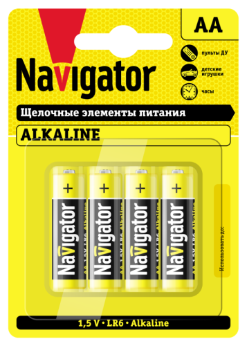 Элемент питания алкалиновый AA/LR6 61 463 NBT-NPE-LR6-BP4 (блист.4шт) Navigator 61463 фото 2 Элемент питания алкалиновый AA/LR6 61 463 NBT-NPE-LR6-BP4 (блист.4шт) Navigator 61463 фото 2